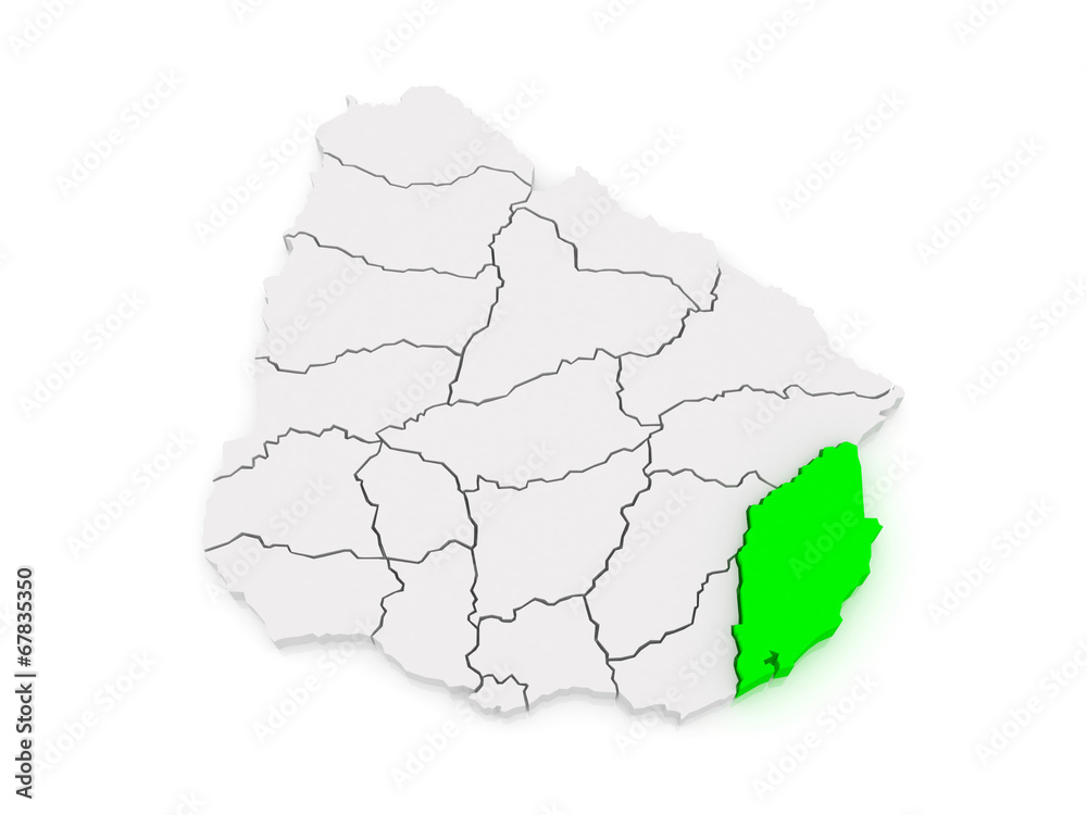Obraz premium Map of Rocha. Uruguay.