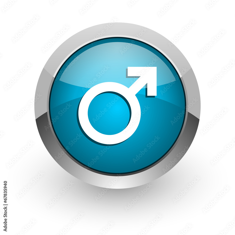 male blue glossy web icon male blue glossy web icon
