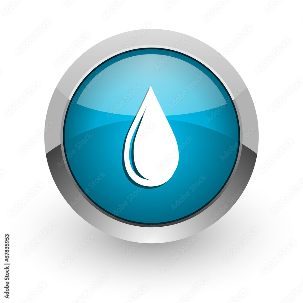 water drop blue glossy web icon water drop blue glossy web icon