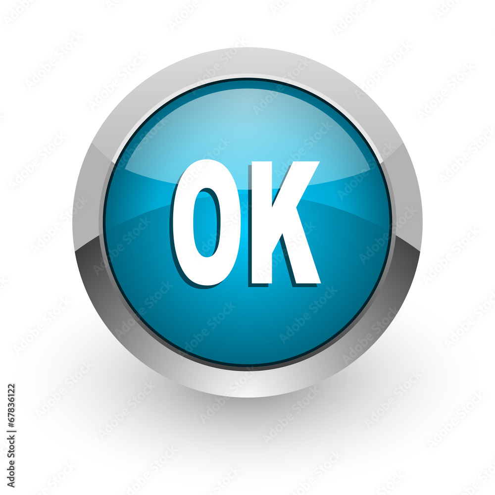 ok blue glossy web icon ok blue glossy web icon