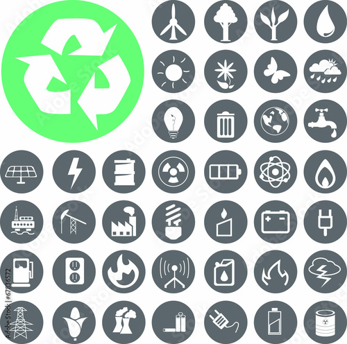 Eco energy icons set 2.