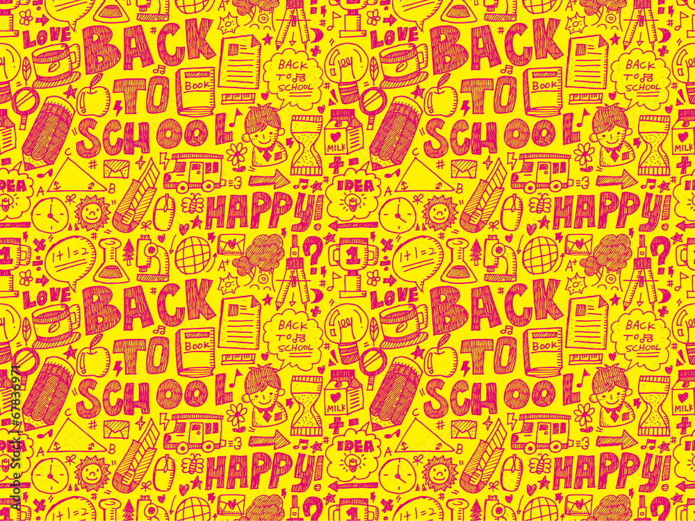 doodle back to school seamless pattern doodle back to school seamless pattern