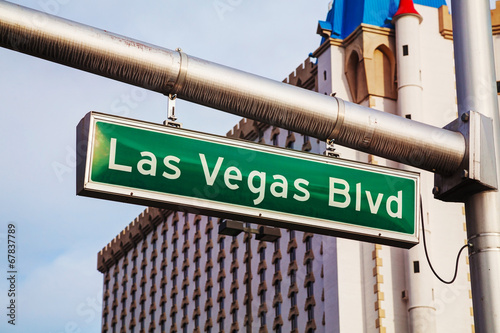 Obraz na płótnie Las Vegas boulevard sign w salonie