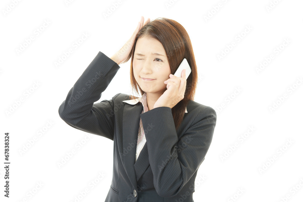 疲れた表情のOL 疲れた表情のOL