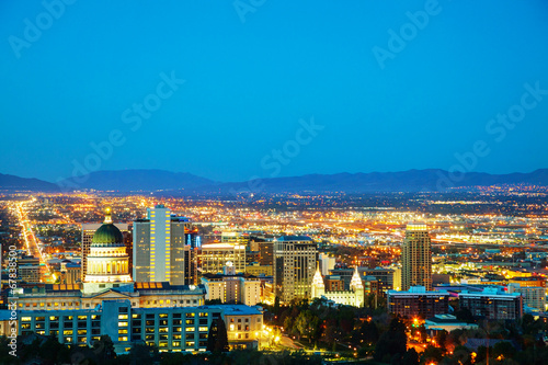 Obraz na płótnie Salt Lake City overview w salonie