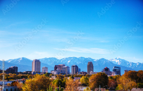 Obraz na płótnie Salt Lake City overview w salonie