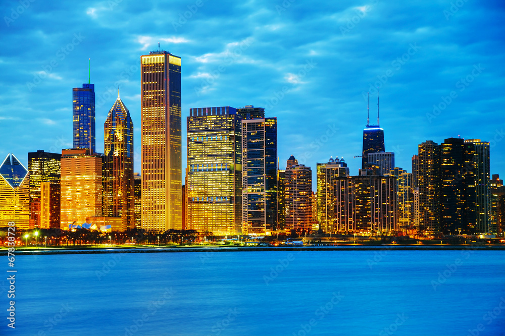 Chicago downtown cityscape