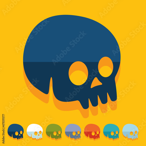 Flat design: skull