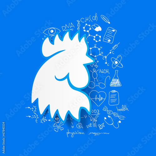 Drawing medical formulas: cock