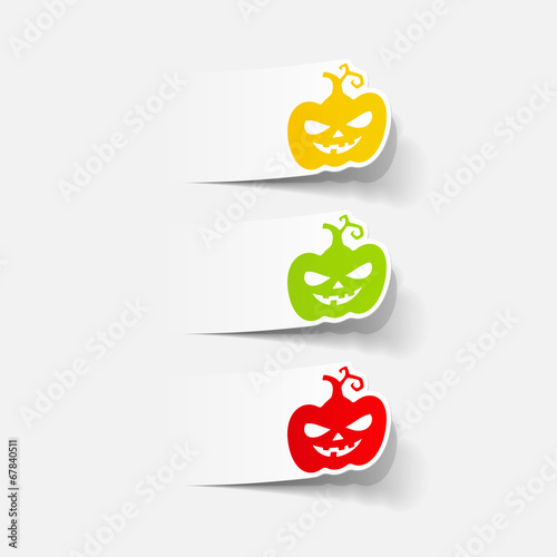 realistic design element: pumpkin