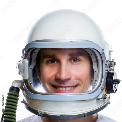 Astronaut isolated on a white background.