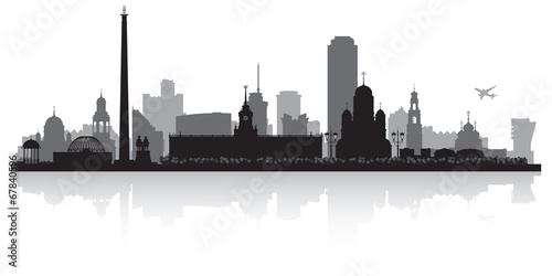 Yekaterinburg Russia city skyline vector silhouette