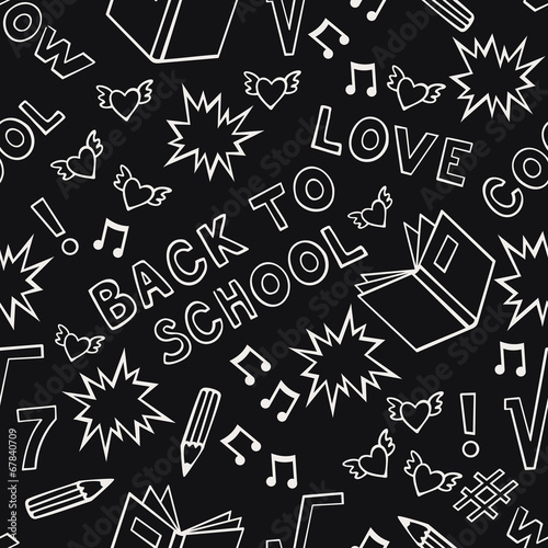 seamless school pattern