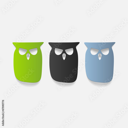 realistic design element: owl