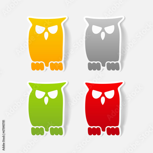 realistic design element: owl