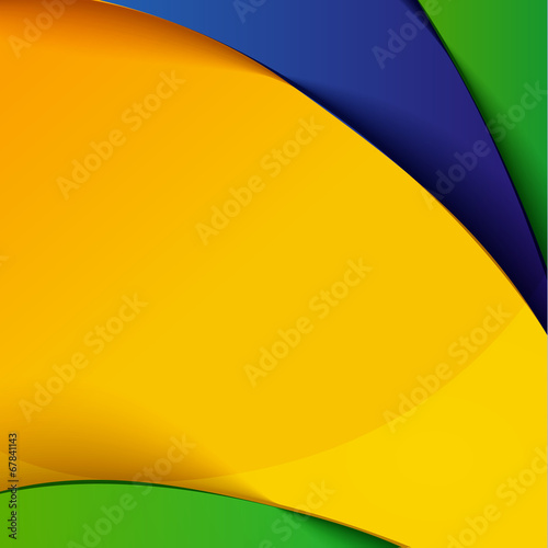 abstract vector background with brazil colors, design template