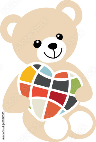 Ourson avec un coeur