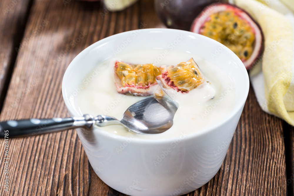 Portion of Maracuja Yogurt