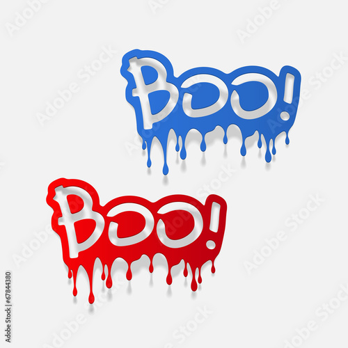 realistic design element: boo