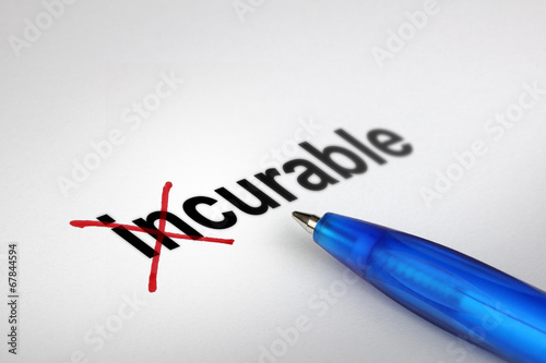 Changing the meaning of word. Incurable into Curable.