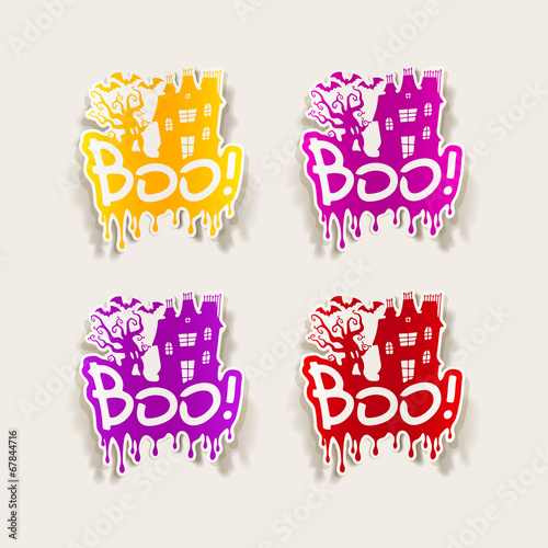 realistic design element: boo