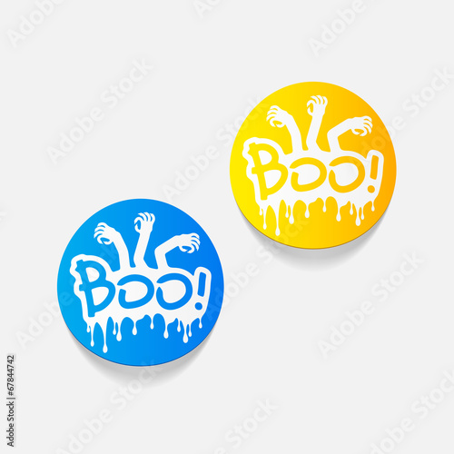 realistic design element: boo