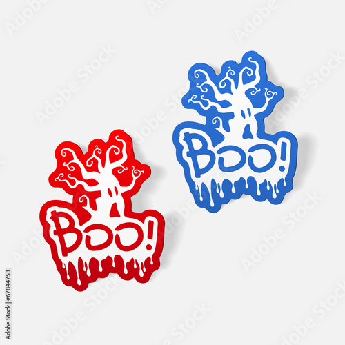 realistic design element: boo