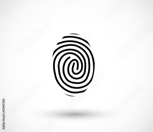 Fingerprint icon vector