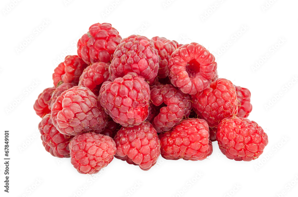 Fresh raspberries on white background Fresh raspberries on white background