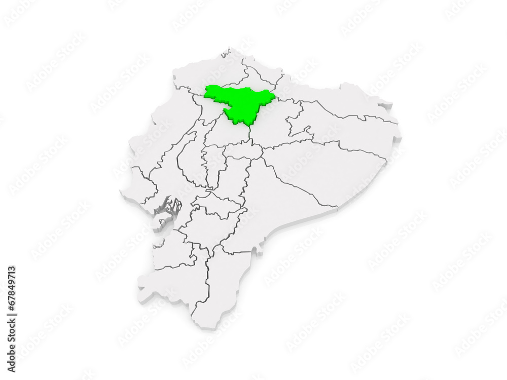 Map of Pichincha. Ecuador.