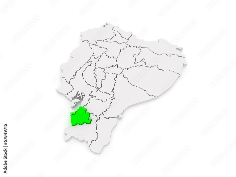 Map of El Oro. Ecuador.