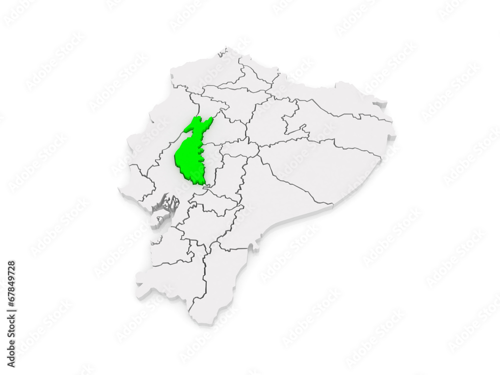 Map of Los Rios. Ecuador.