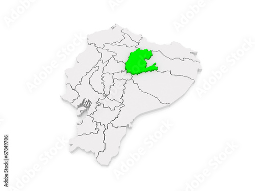 Map of Napo. Ecuador.
