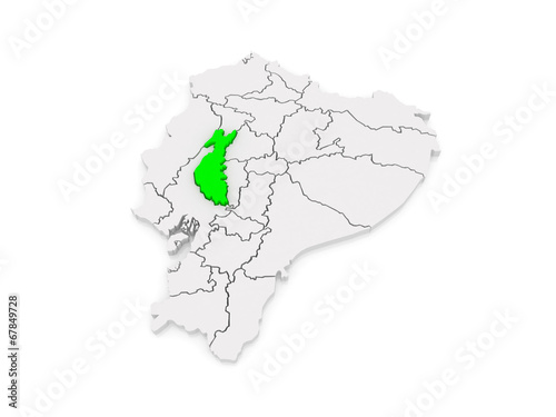 Map of Los Rios. Ecuador.