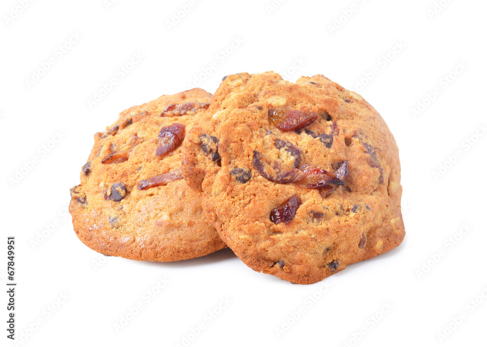 Outmeal cookies with raisins.
