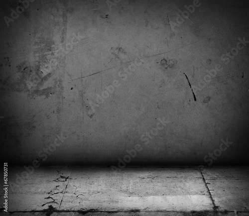 Empty grey concrete floor and wall room background