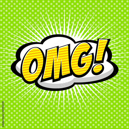OMG! Comic Speech Bubble, Cartoon.