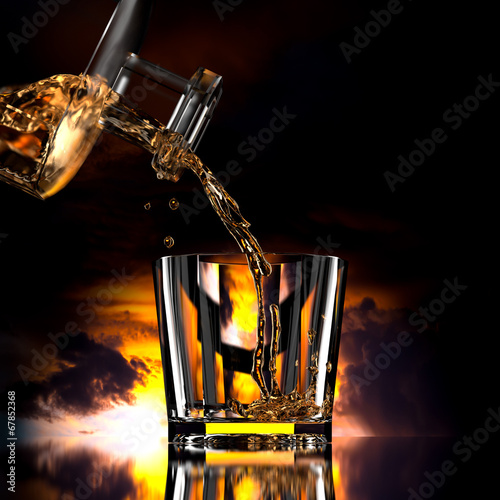 Foto 3d pour tipple drink