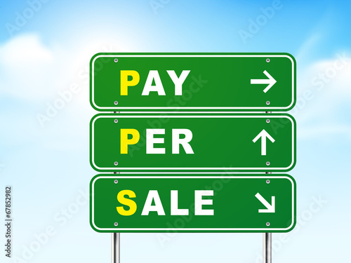 3d pay per sale road sign