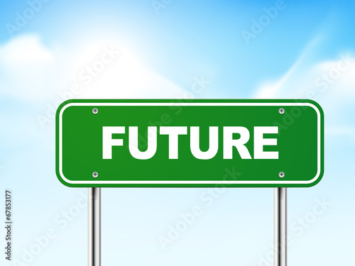 3d future road sign