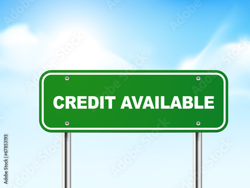 3d credit available road sign