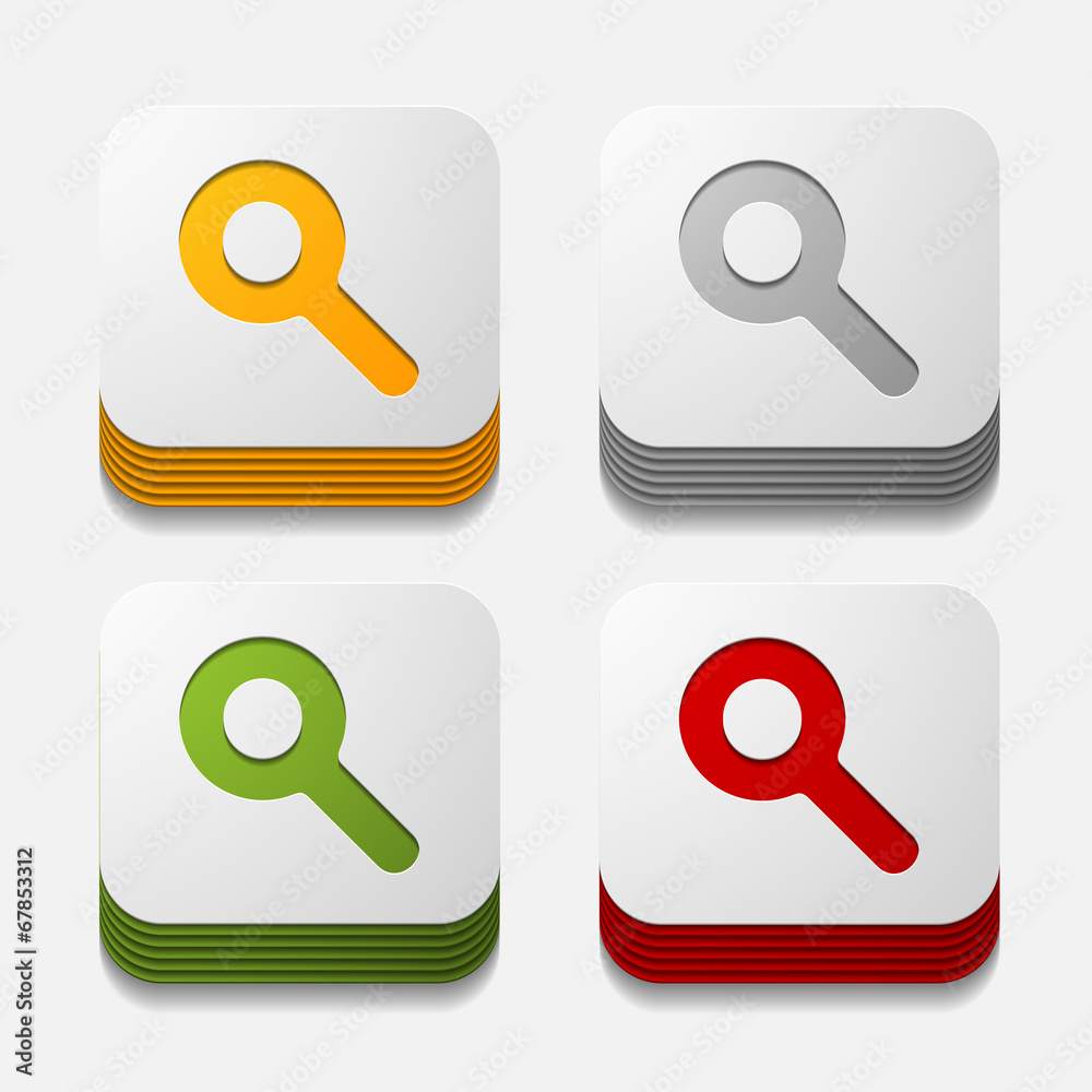 square button: magnifier