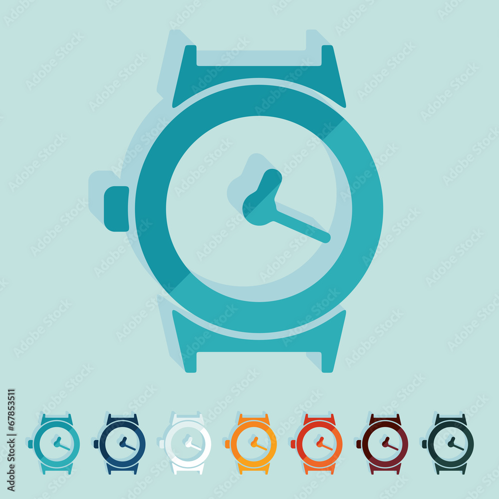 Flat design: watch Flat design: watch