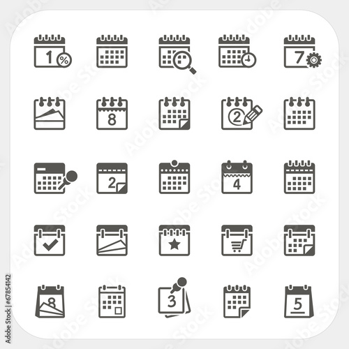 Calendar icons set