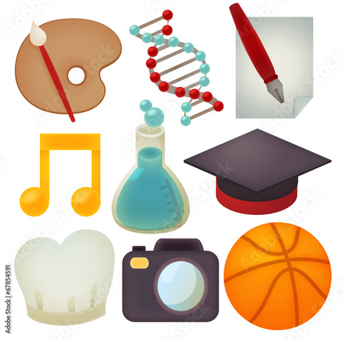 Set of school icons