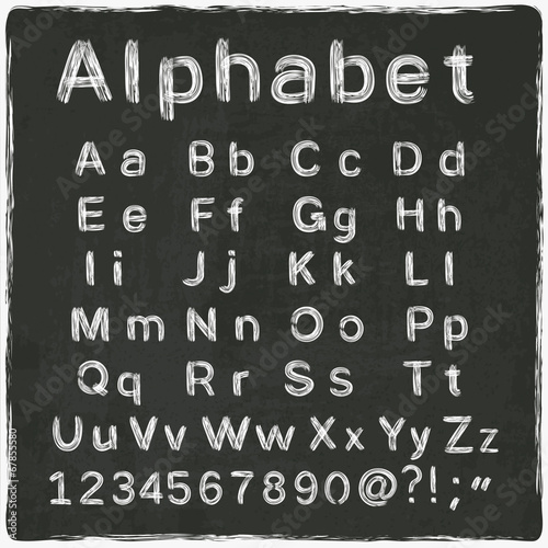 alphabet old black board