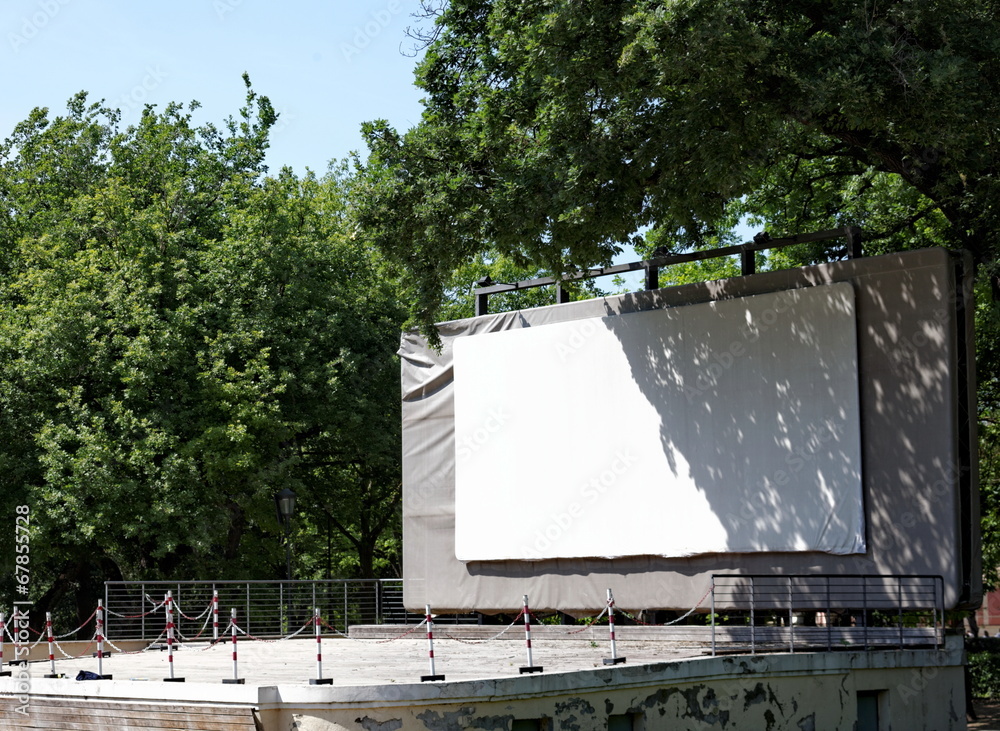 Naklejka premium écran de cinéma en plein air