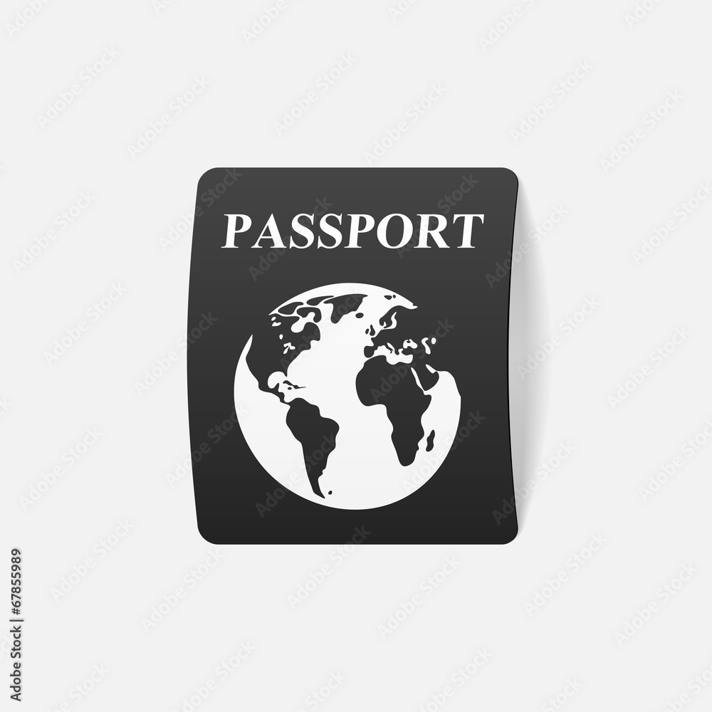 realistic design element: passport realistic design element: passport