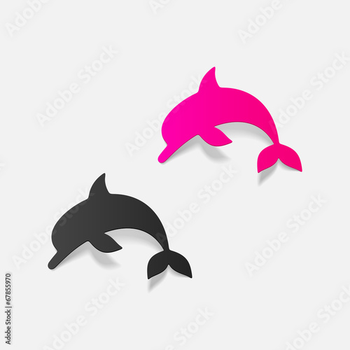 realistic design element: dolphin