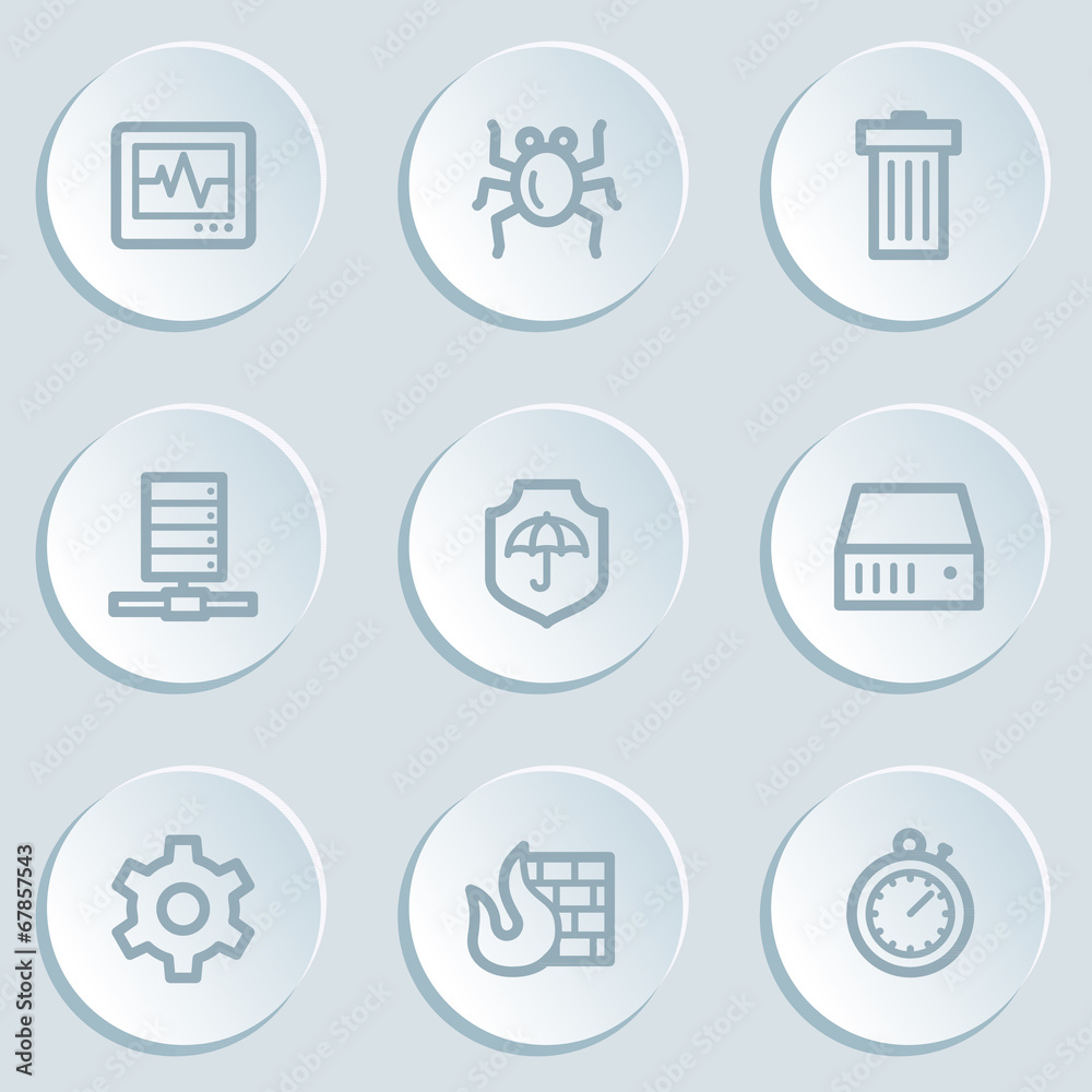 Internet security web icons , white sticker buttons Internet security web icons , white sticker buttons